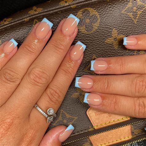 sky blue french tip 1.5 inch.